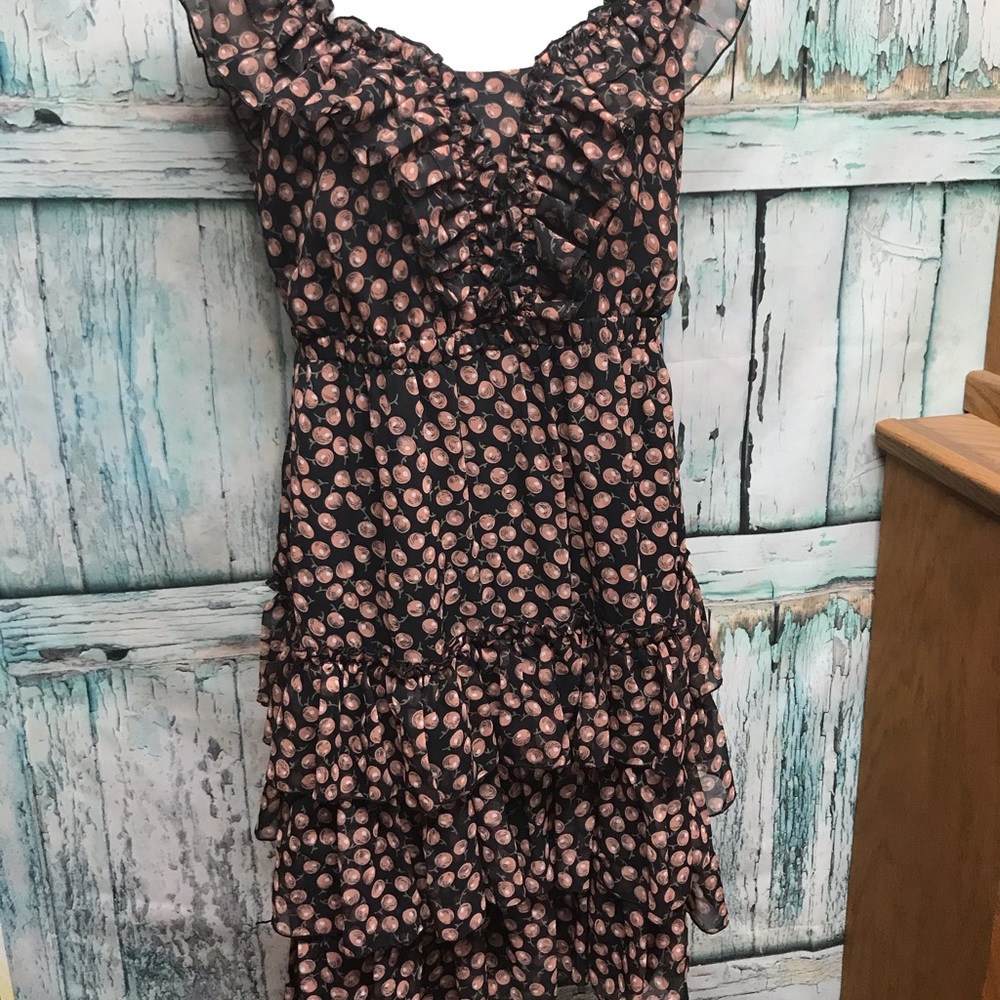 Black Ruffle Shift Dress